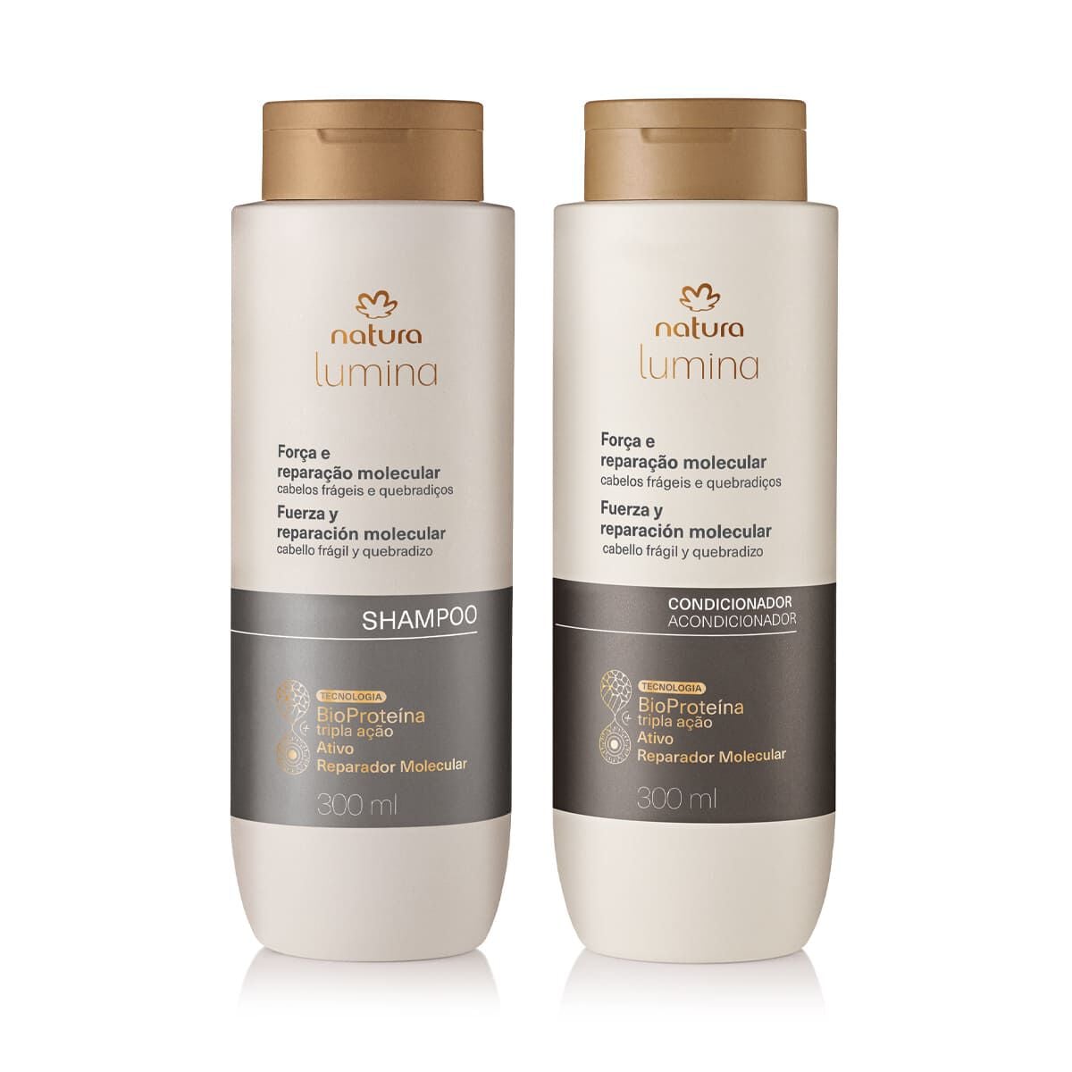 Kit Shampoo e Condicionador Lumina Força e Reparação Molecular (2 produtos) Kit Shampoo e Condicionador Lumina Força e Reparação Molecular (2 produtos)