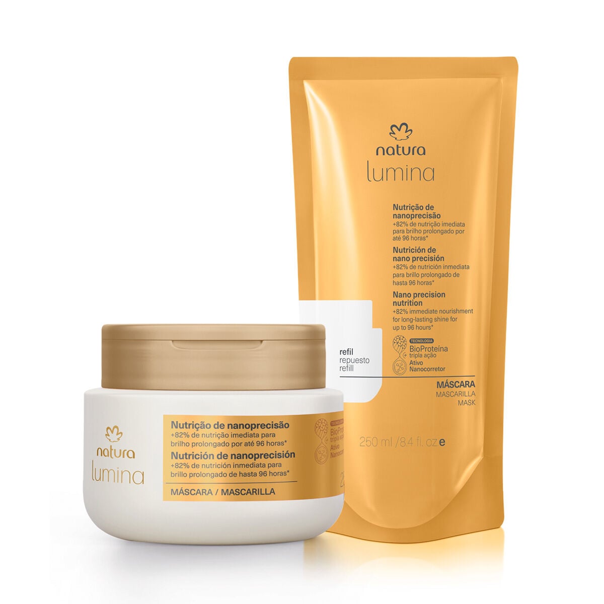 Kit Máscara Lumina Nutricao de Nanoprecisao com Refil