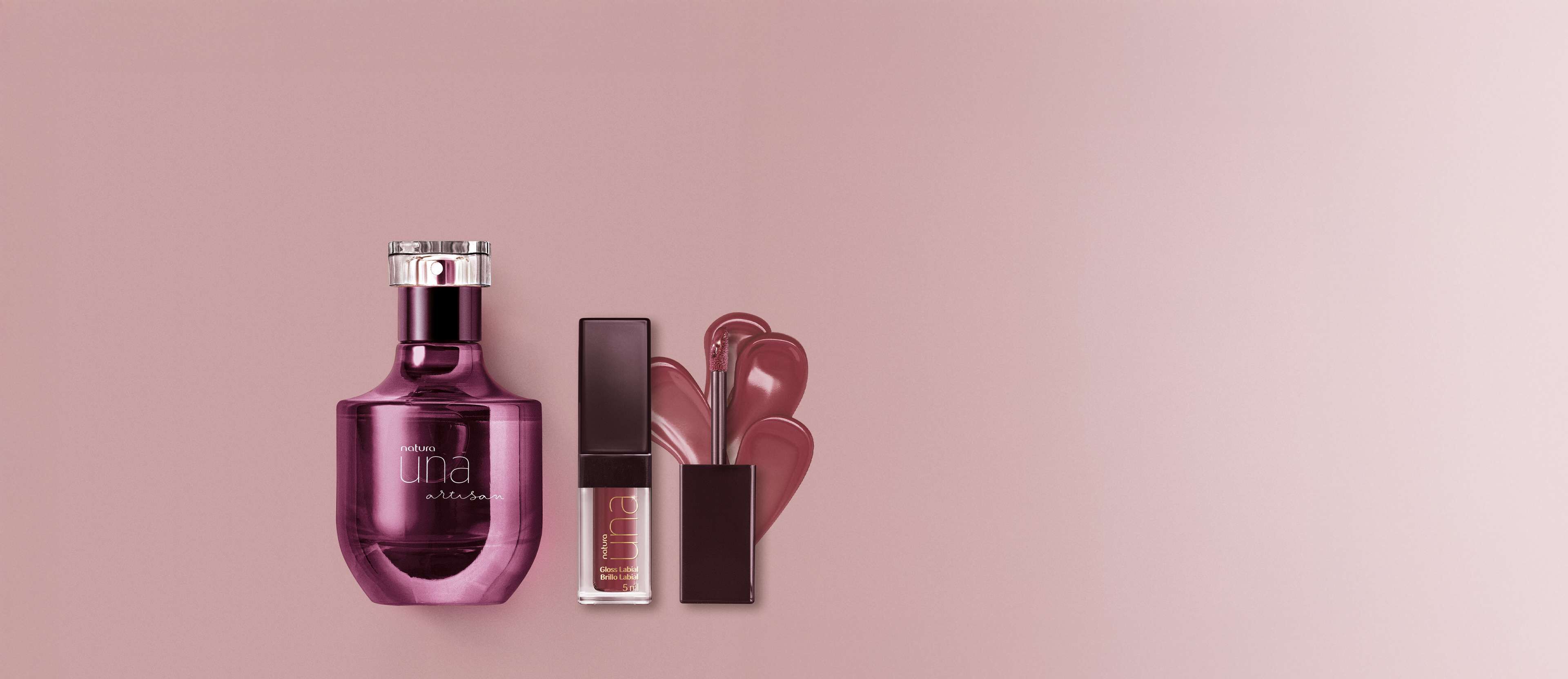 Kit Una Artisan Deo Parfum e Gloss Labial Hidratação Ativa