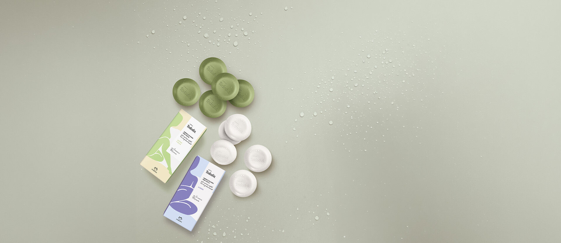 Kit Tododia Sabonete em Barra Algodão e Alecrim e Sávia (2 produtos)