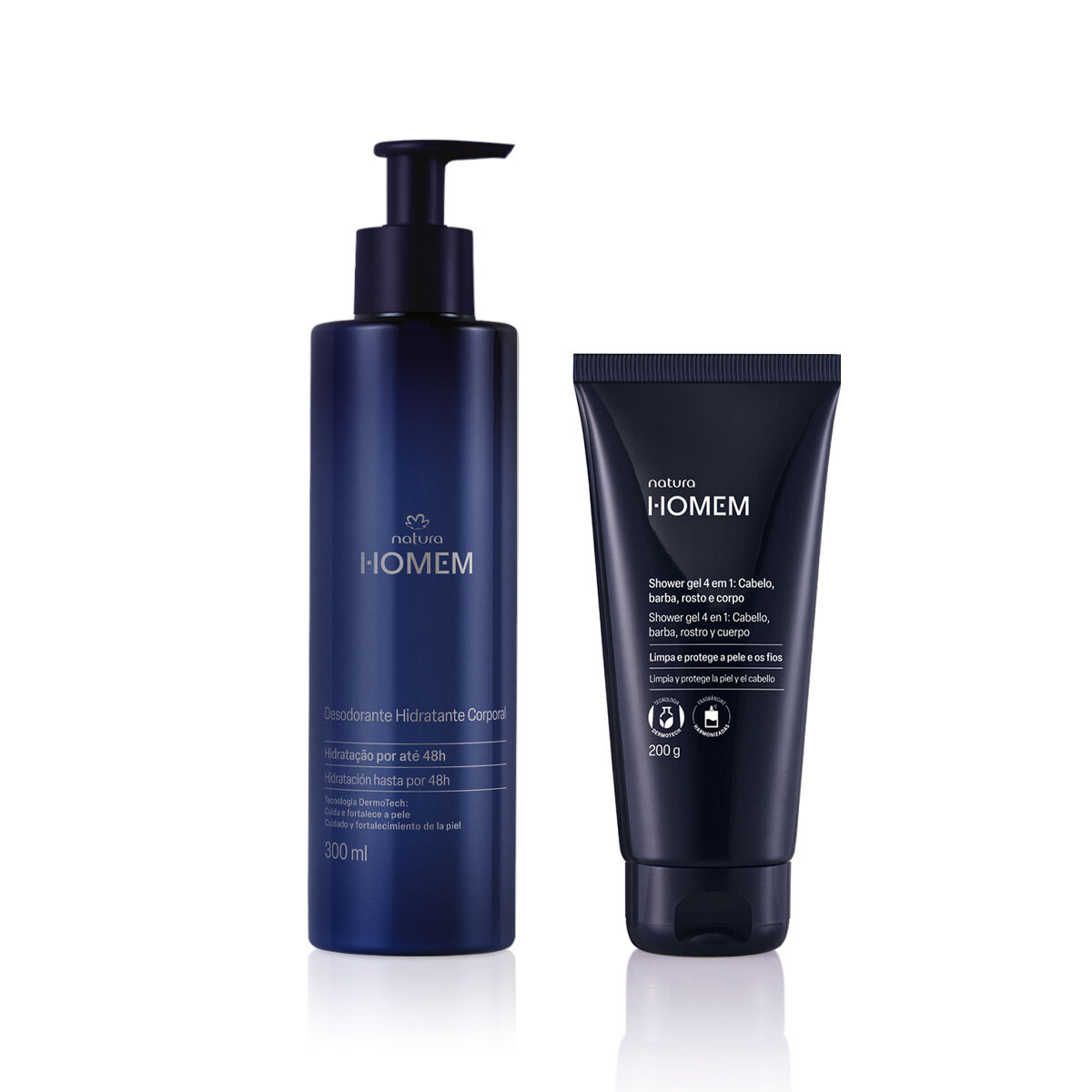 Kit Shower Gel e Desodorante Hidratante Corporal Natura Homem (2 Produtos)