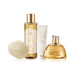 Kit Eau de Parfum, Óleo Corporal, Creme para Mãos e Sabonete Natura Aura Alba (4 produtos)
