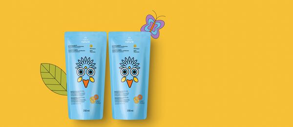 Kit Refil Shampoo para Cabelos Lisos e Ondulados Naturé (2 unidades)