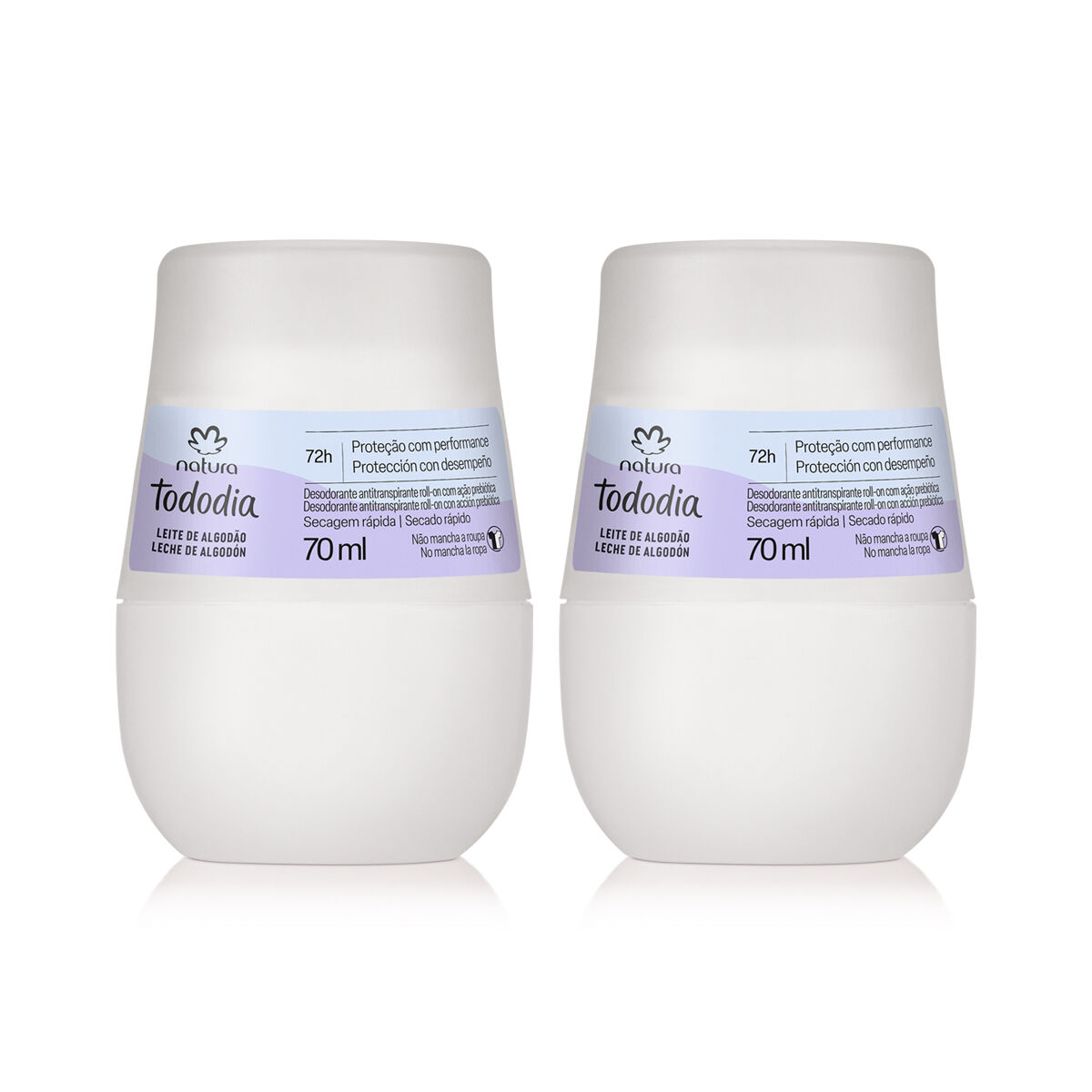 Kit Desodorante Antitranspirante Roll-on Tododia Algodão