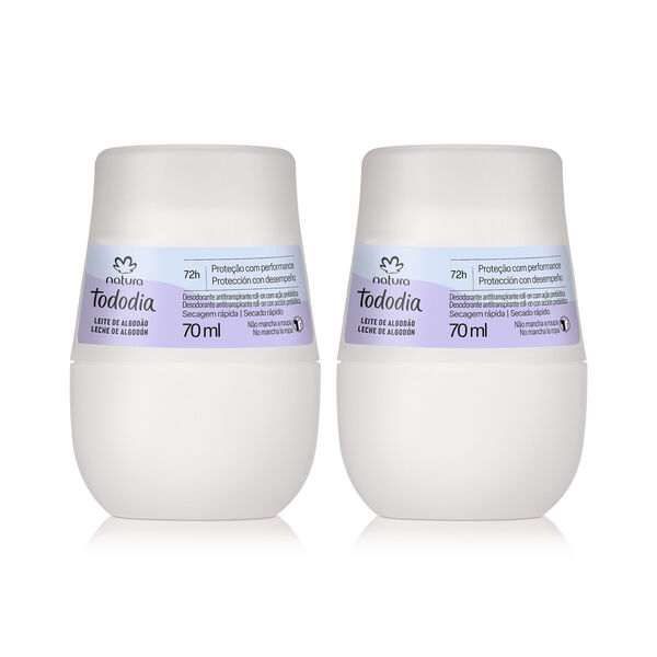 Kit Desodorante Antitranspirante Roll-on Tododia Algodão