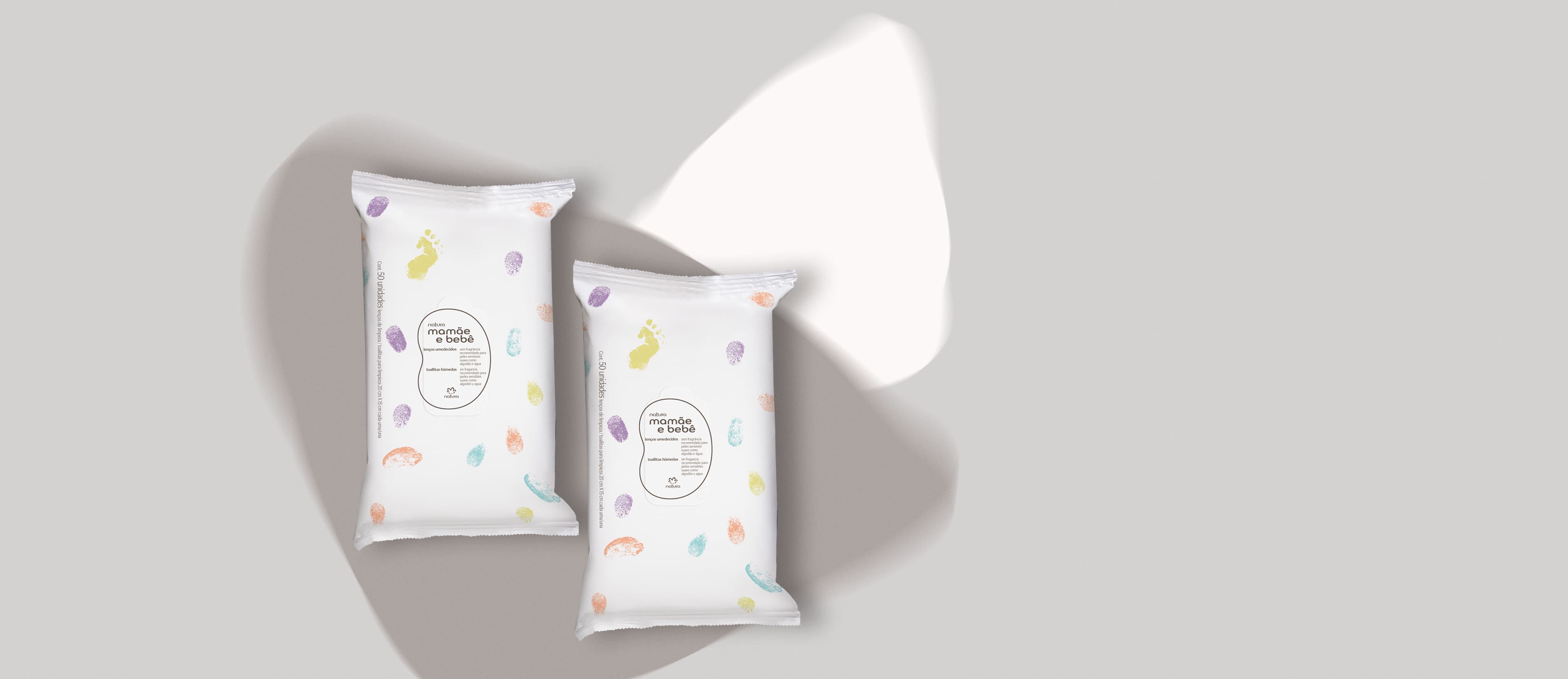 Kit Lenços Umedecidos Sem Fragrância Mamãe e Bebê (2 unidades)