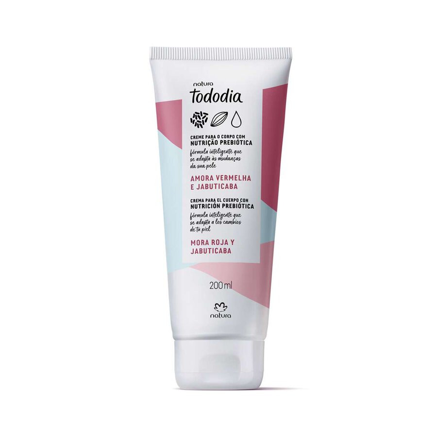 Crema Desodorante Nutritivo para el Cuerpo Tododia Mora Roja y Jabuticaba 200 Ml
