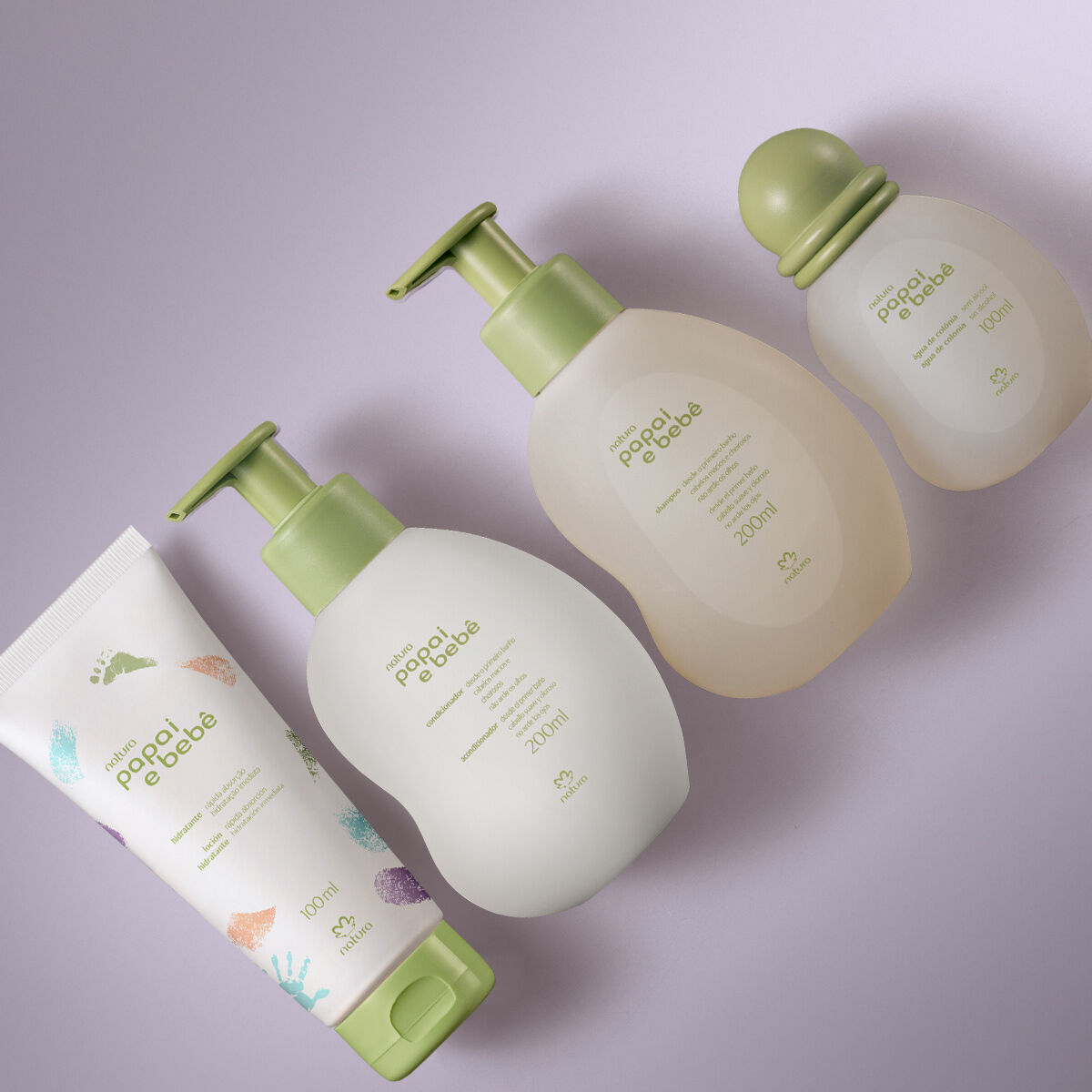 papai e bebe 化粧水・ローション・トナーセット Presente Natura Papai e Bebê Completo (4 produtos)