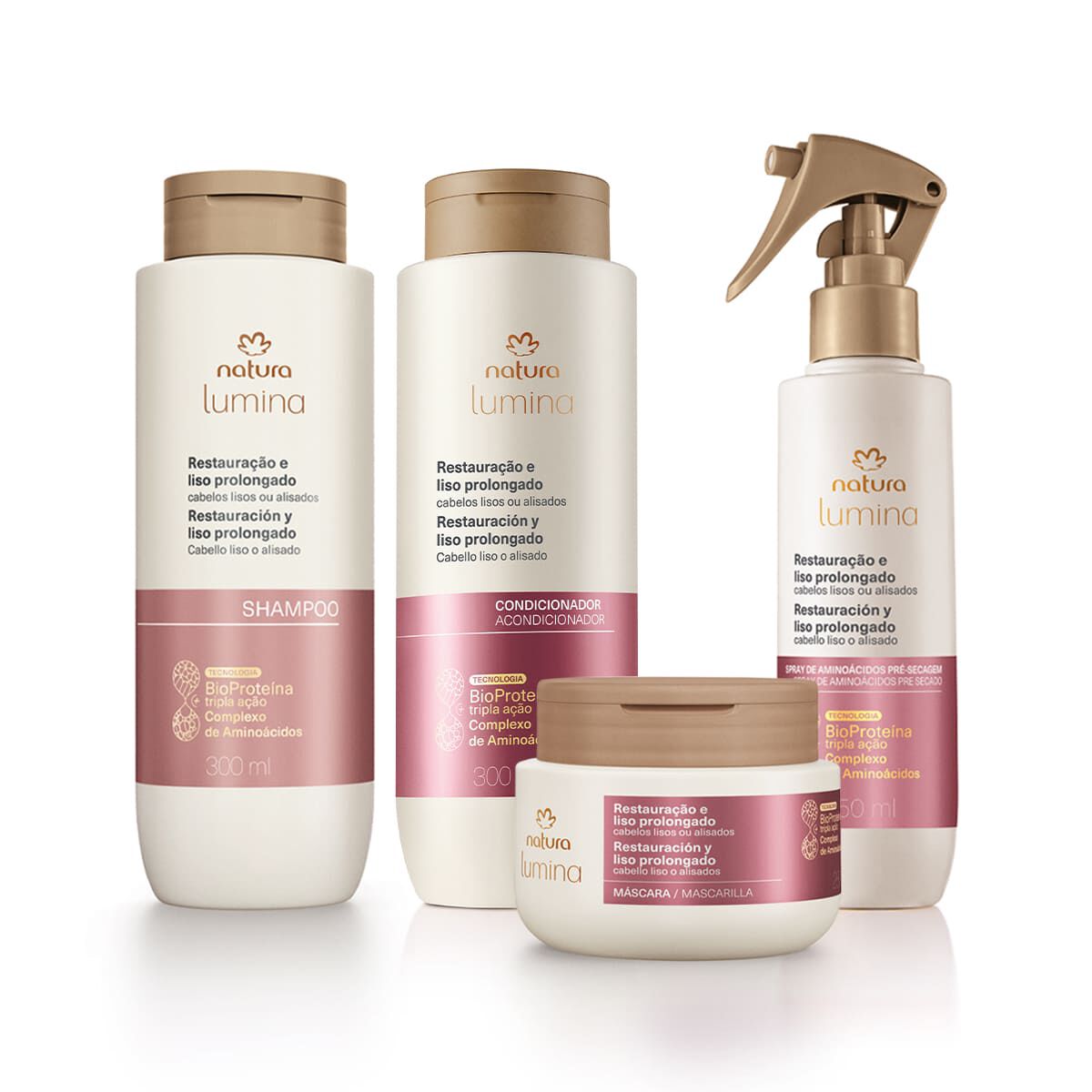 Kit Lumina para Restauração e Liso Prolongado (4 produtos)