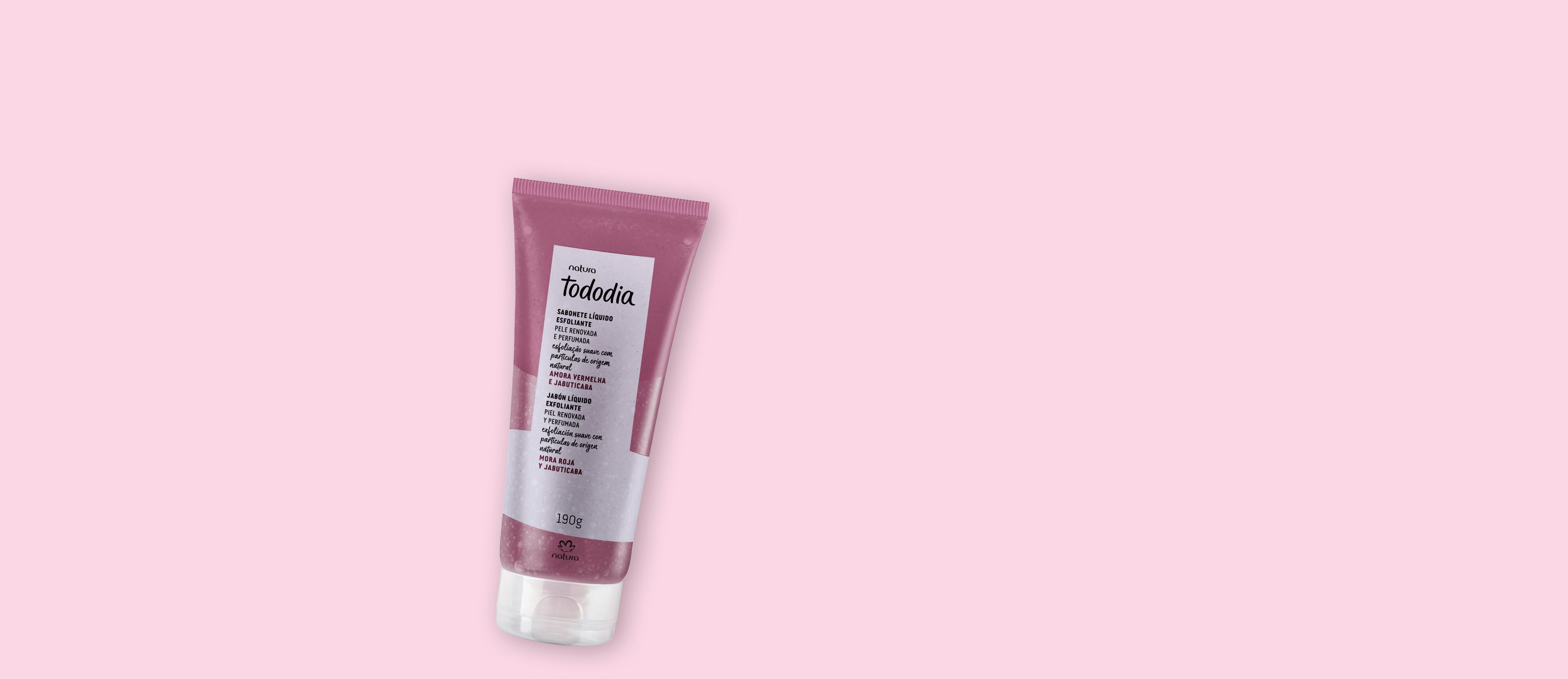 Tododia Sabonete Liquido Esfoliante Amora Vermelha e Jabuticaba 190 g