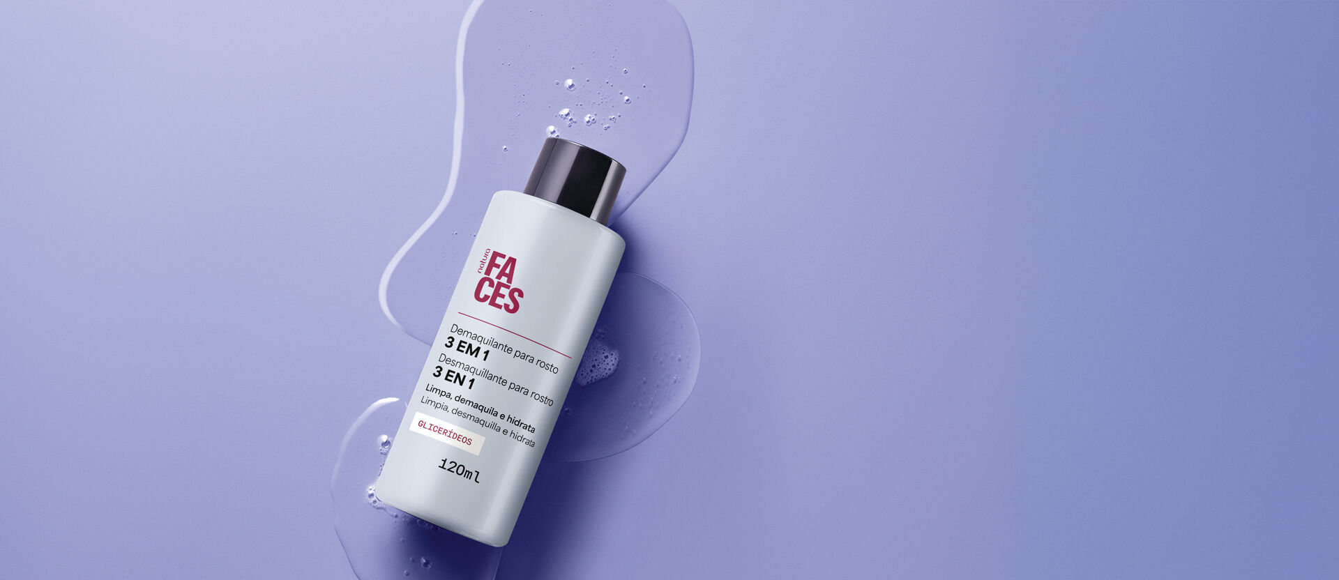 Demaquilante Líquido 3 em 1 Faces
