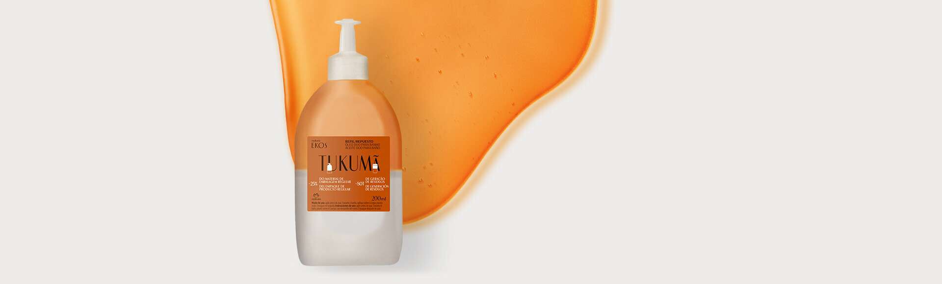 Refil Óleo Bifásico Desodorante Corporal Ekos Tukumã
