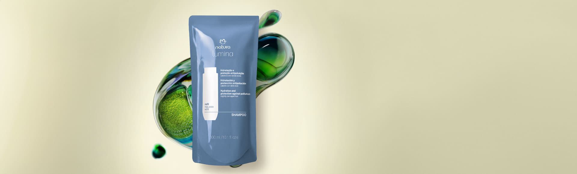 Refil Shampoo Purificante para Hidratação e Proteção Antipoluição