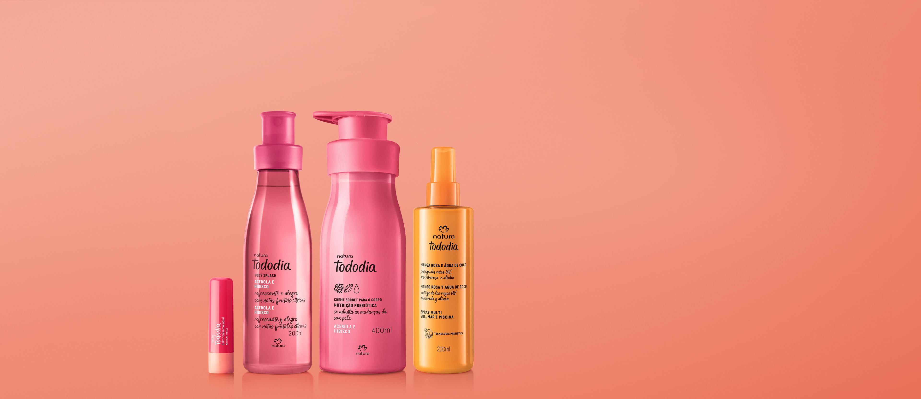 Kit Verão Tododia Acerola e Hibisco com Spray Multi Sol, Mar e Piscina