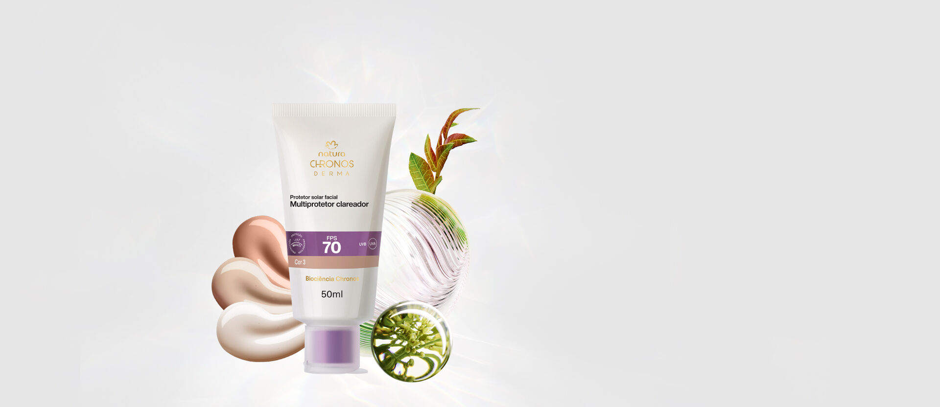 Multiprotetor Clareador de Manchas Solares FPS 70 Chronos Derma