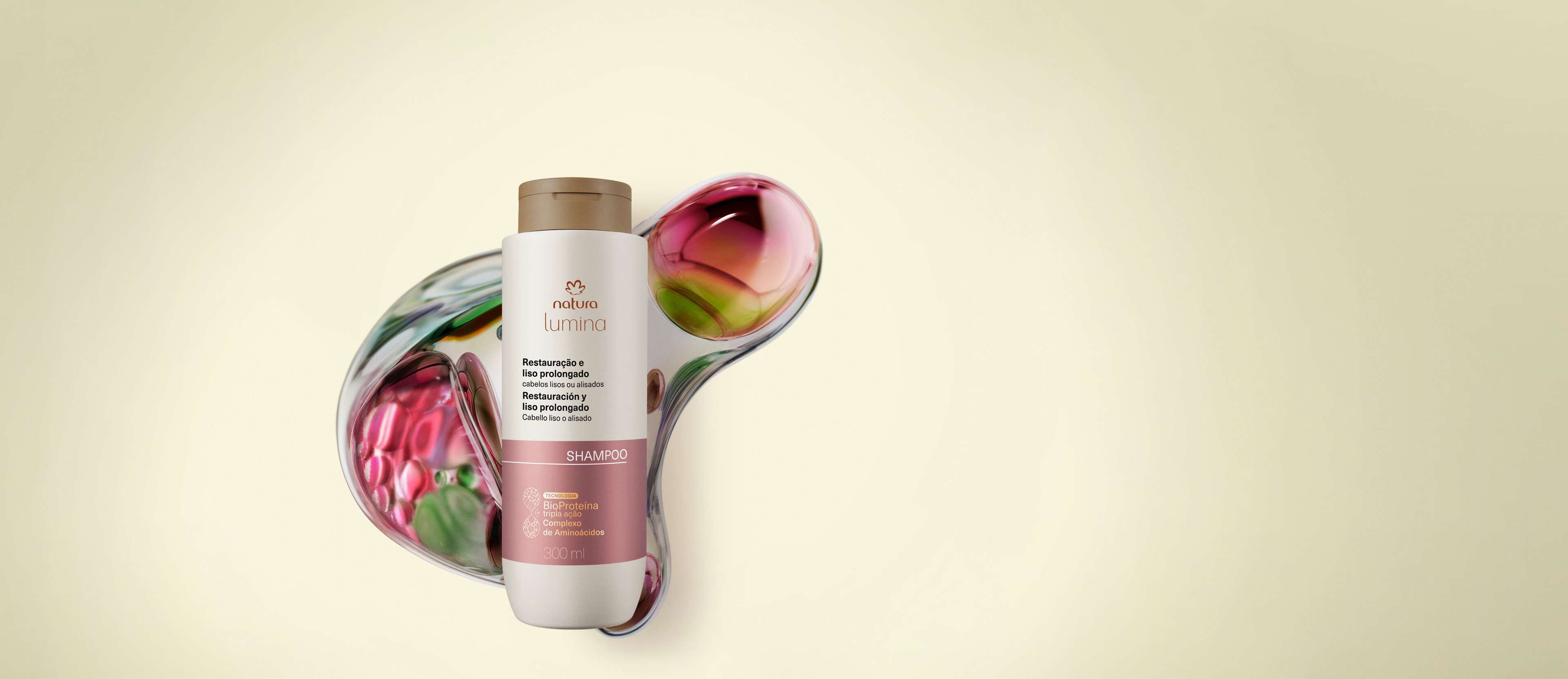 Shampoo Lumina Restaurador para Restauração e Liso Prolongado