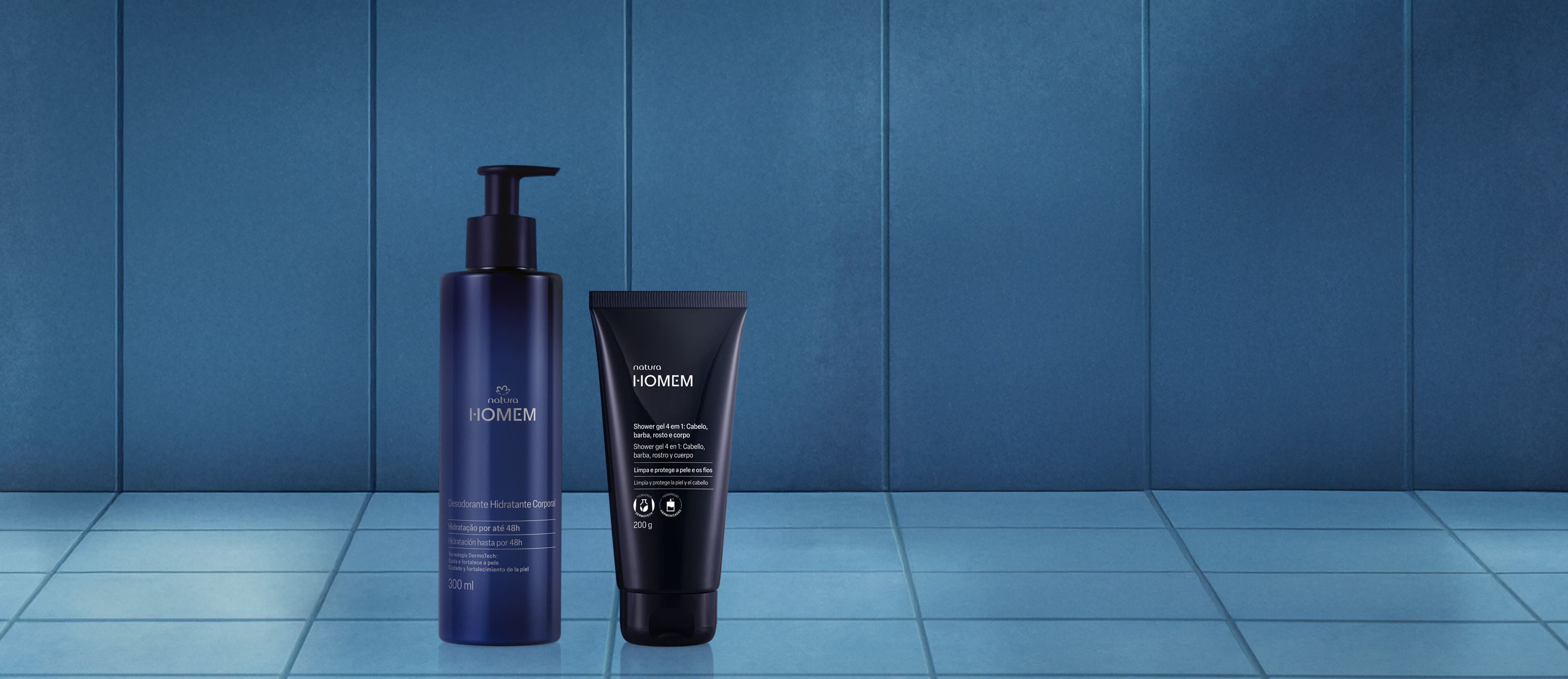Kit Shower Gel e Desodorante Hidratante Corporal Natura Homem (2 produtos)