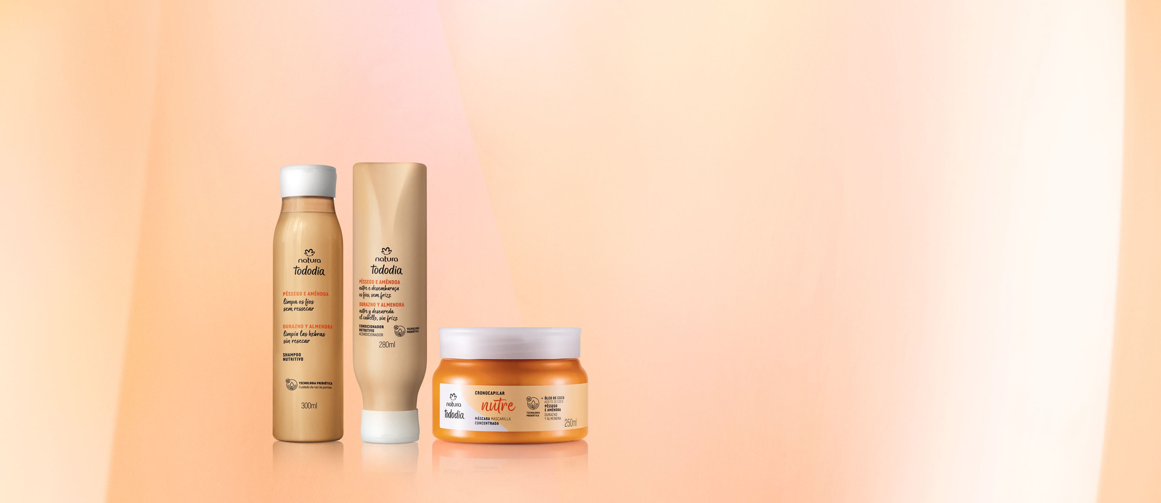 Kit Tododia Pêssego e Amêndoa (3 produtos)