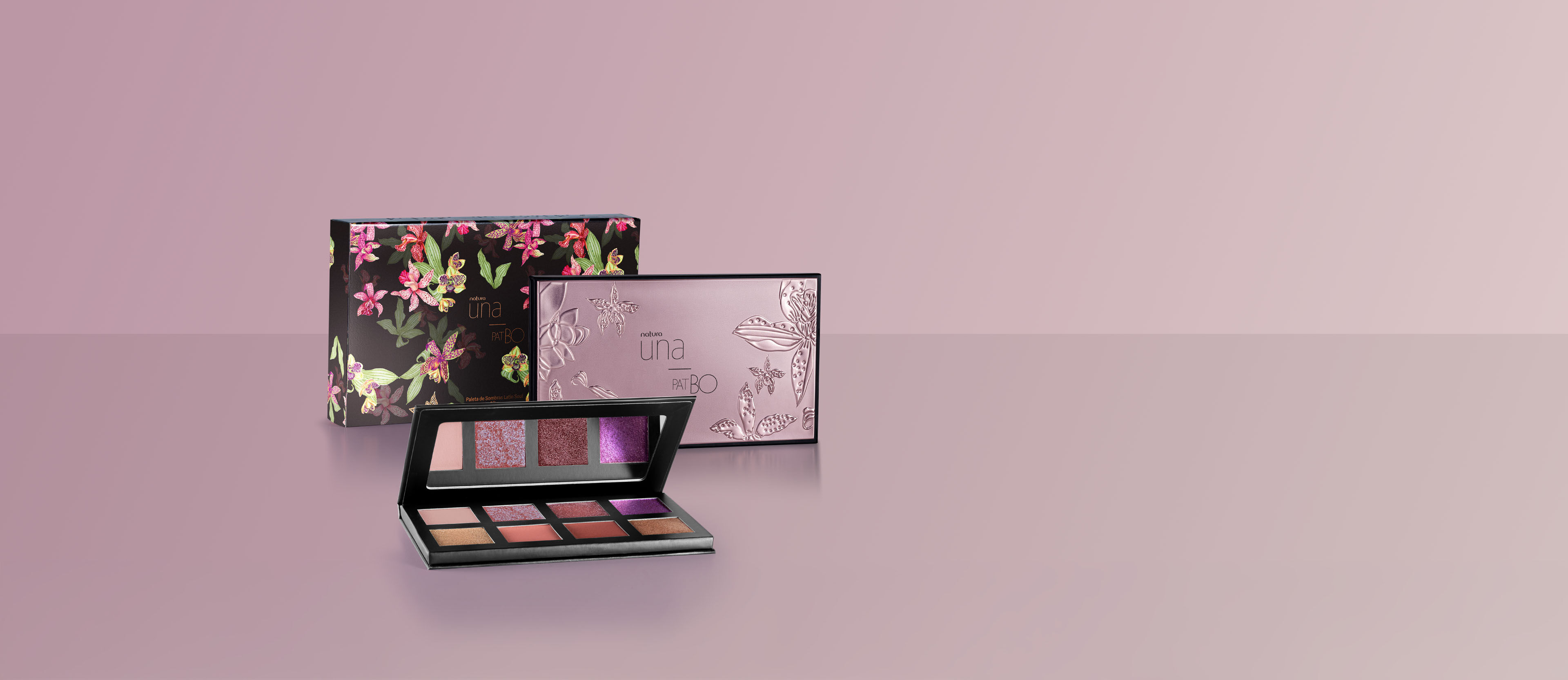 Paleta de Sombras 8 cores Natura Una e PatBO 15 g