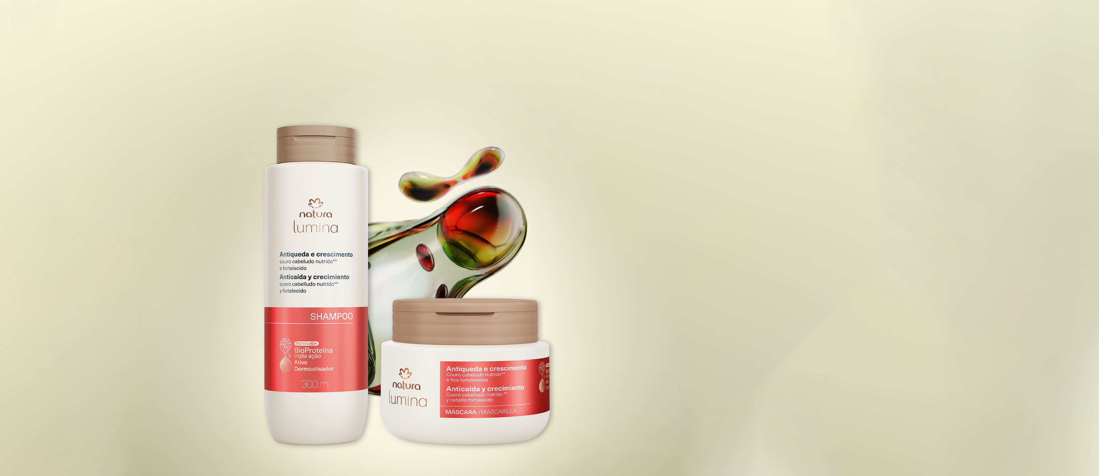 Kit Lumina Antiqueda e Crescimento Shampoo e Máscara