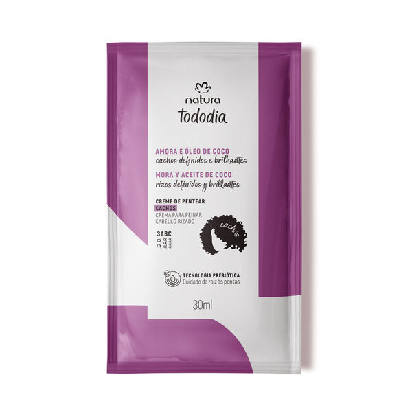 Amostra Creme para Pentear Cachos Tododia Amora e Óleo de Coco