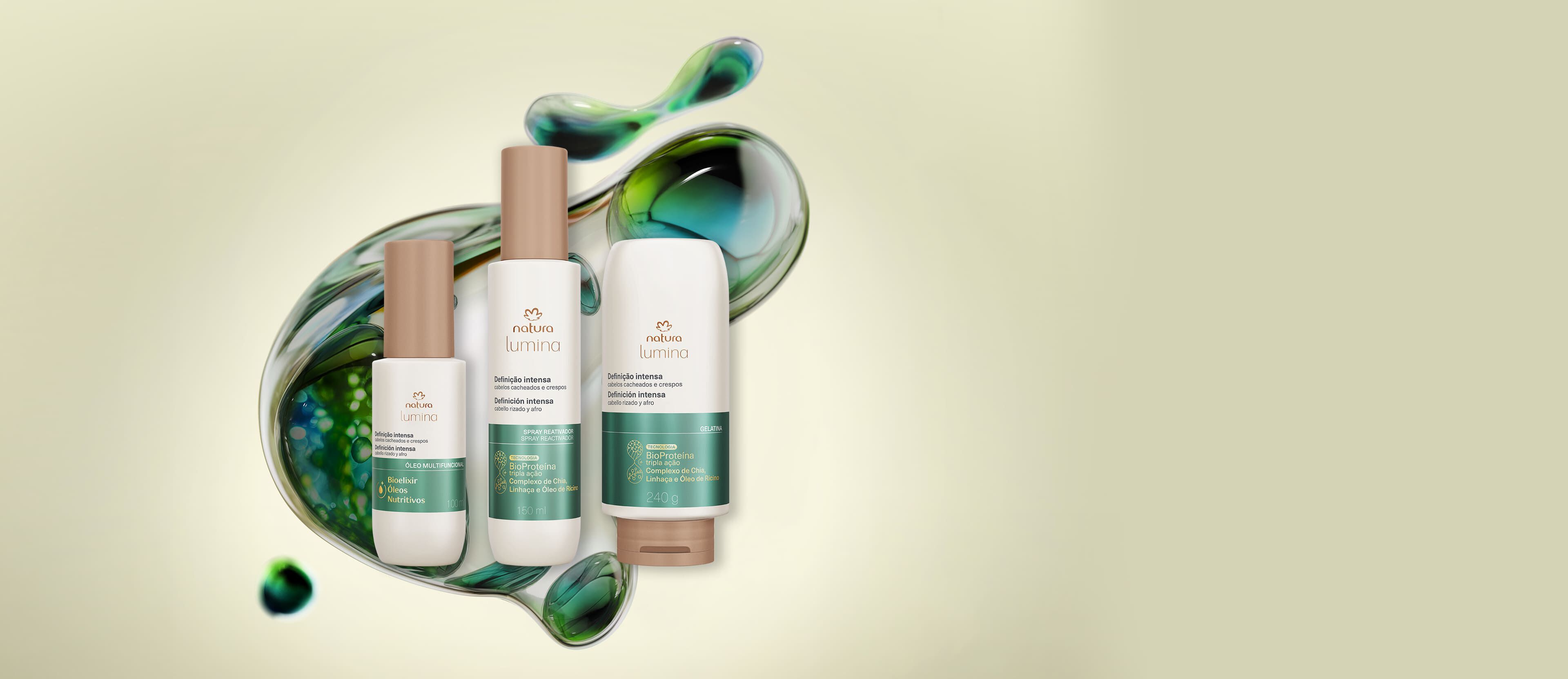 Kit Lumina Finalizadores para Cacheados e Crespos (3 produtos)