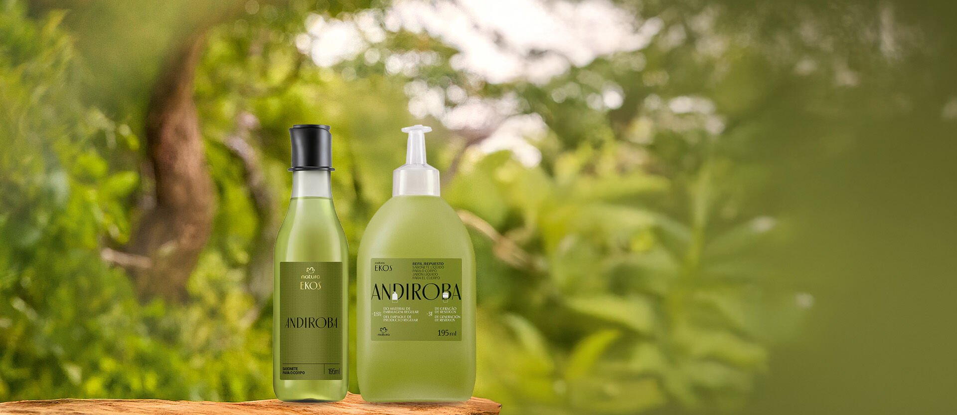 Kit Sabonete Líquido Corporal Ekos Andiroba com Refil