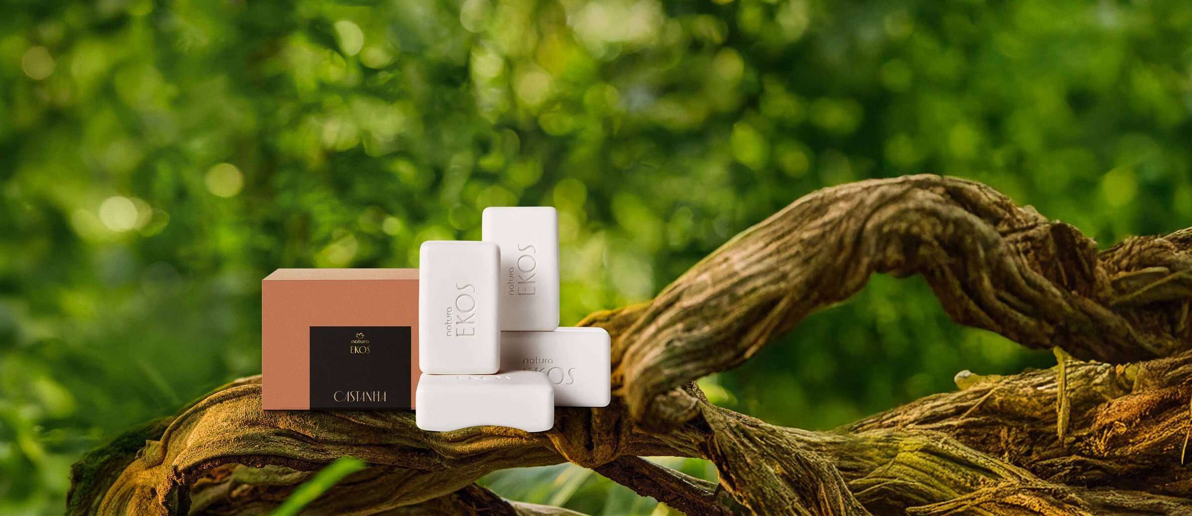 Sabonete em Barra Cremoso Puro Vegetal Ekos Castanha (4 unidades)