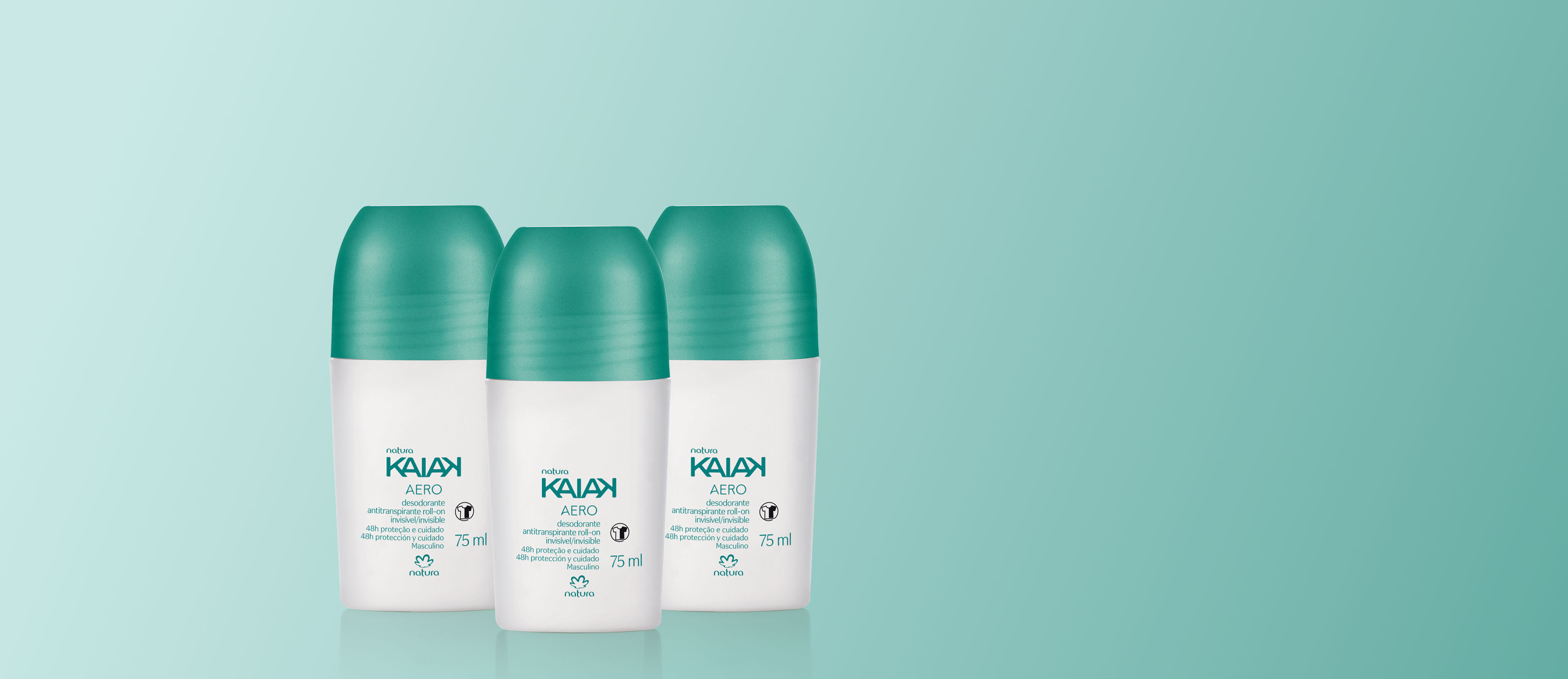 Kit Desodorante Antitranspirante Roll-On Natura Kaiak Aero
