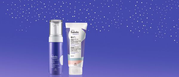 Kit Espuma Nuvem e Creme para o Corpo TododiaTodanoite Chá de Camomila e Lavanda