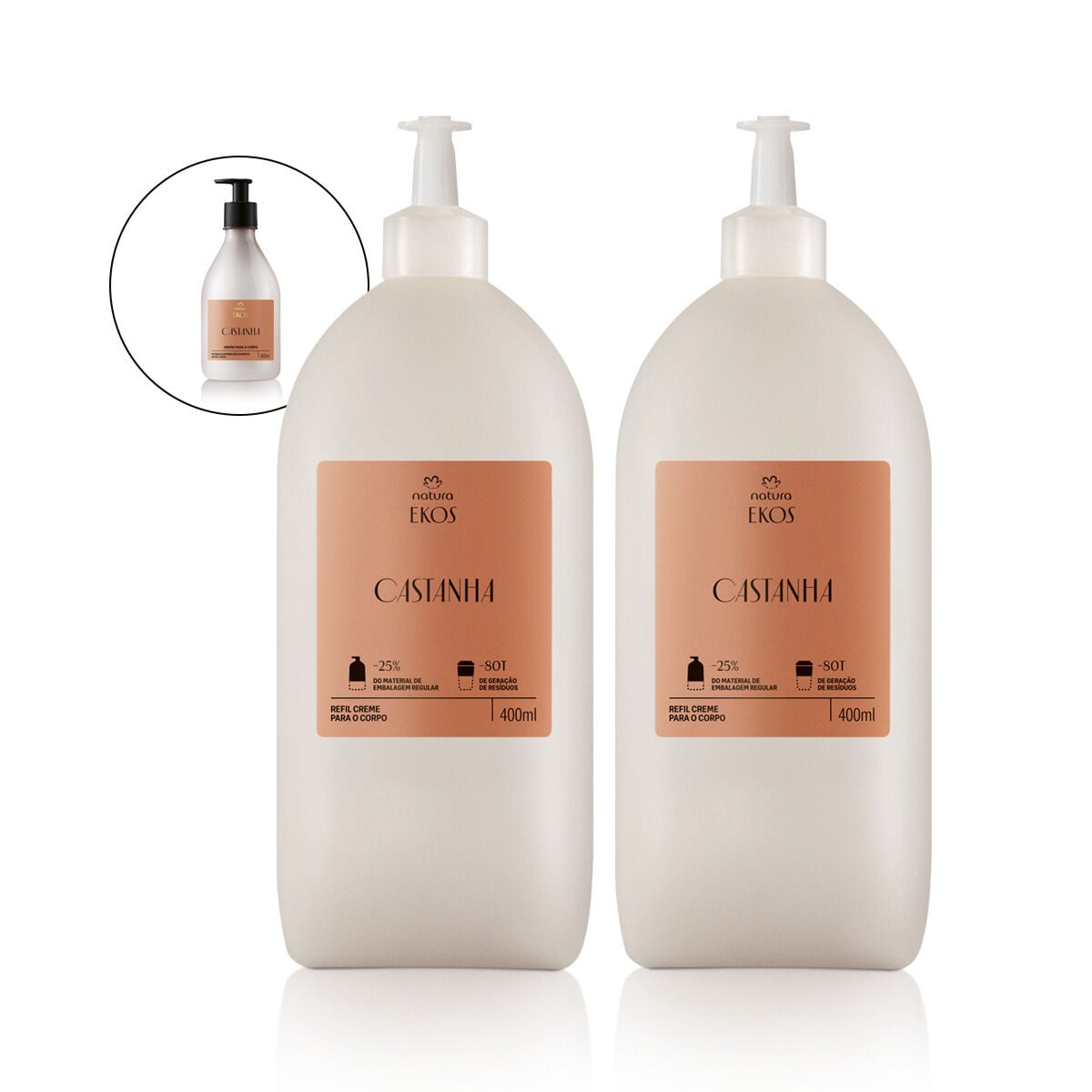 Kit Creme Desodorante Hidratante para O Corpo Ekos Castanha (2 Unidades)