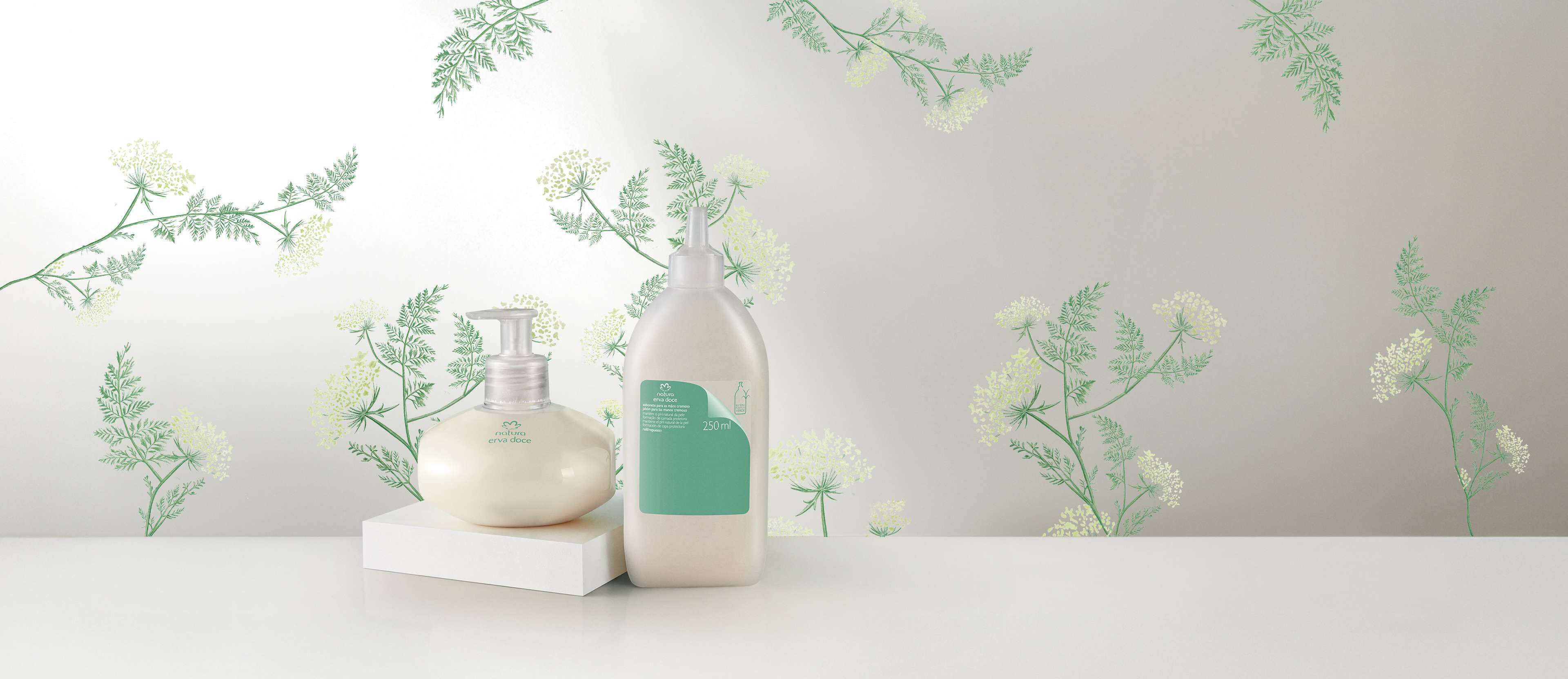 Kit Sabonete Cremoso para as Mãos Erva Doce com Refil (2 produtos)