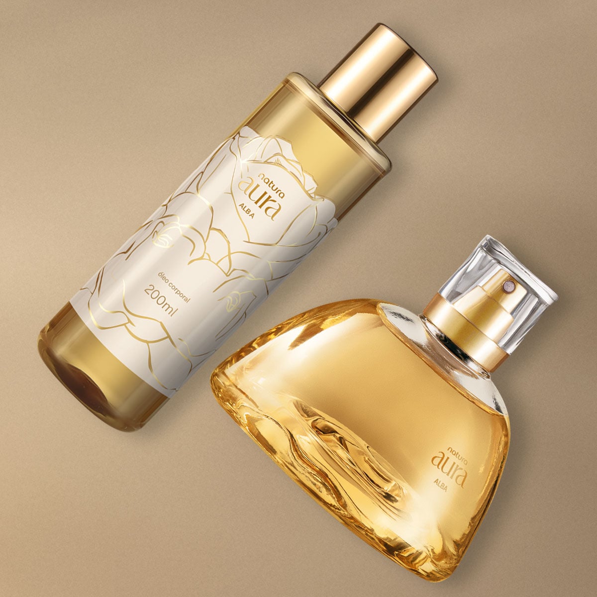Kit Eau de Parfum e Óleo Corporal Natura Aura Alba (2 produtos)