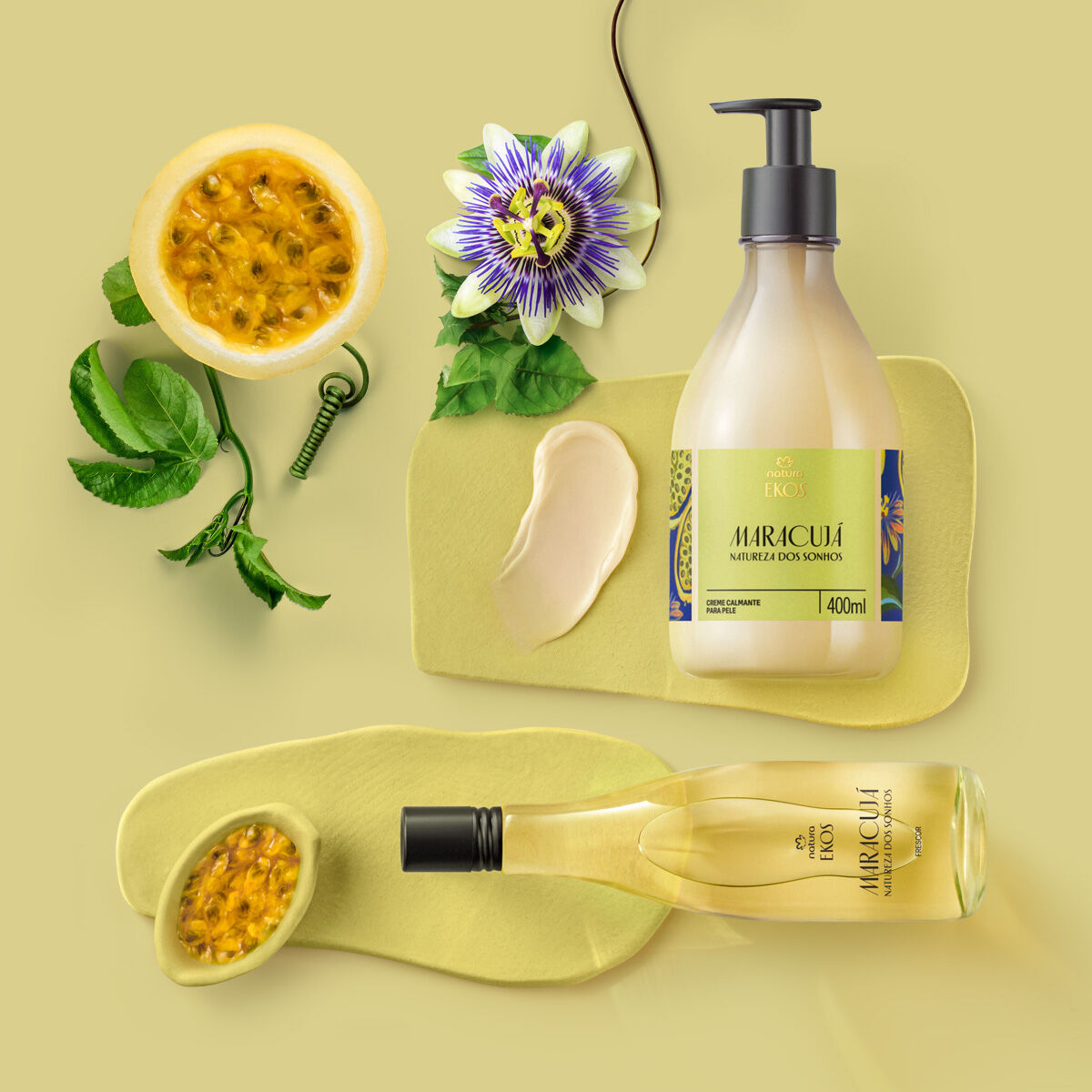 たこよURUZ DOMA NITE KHNE スキンケア 5点セット Kit Hidratação e Perfumação Ekos Maracujá Natureza dos Sonhos