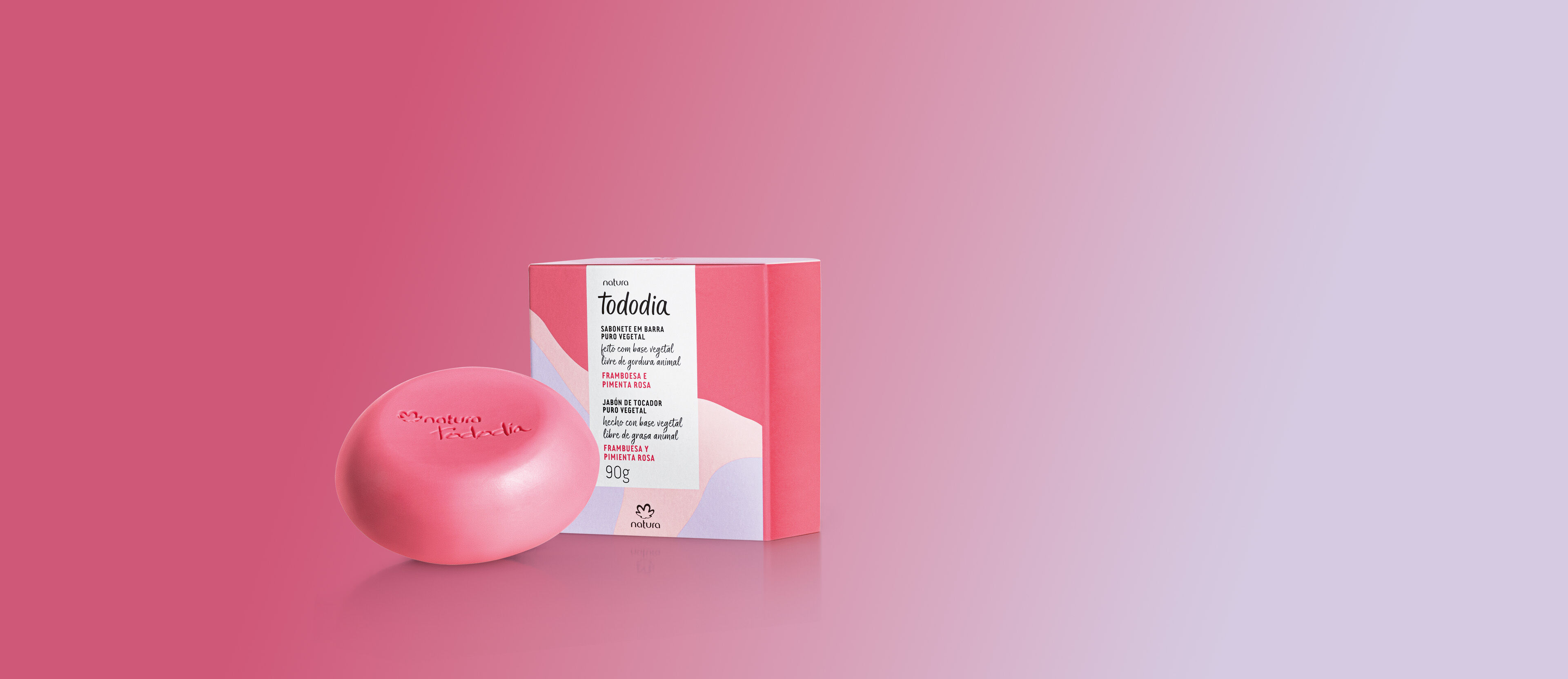 Sabonetes em Barra Tododia Framboesa e Pimenta Rosa 2 x 90g