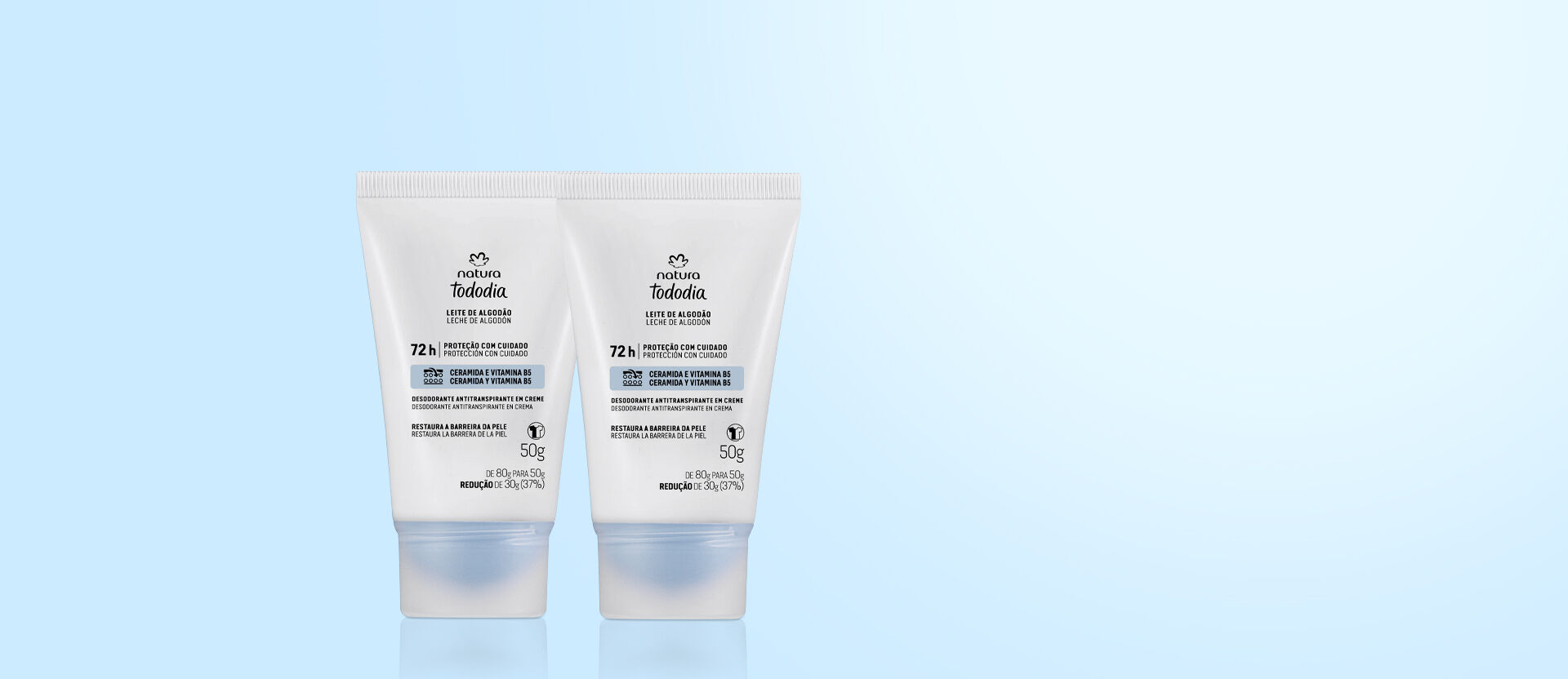 Kit Desodorantes em Creme Tododia Leite de Algodão (2 produtos)