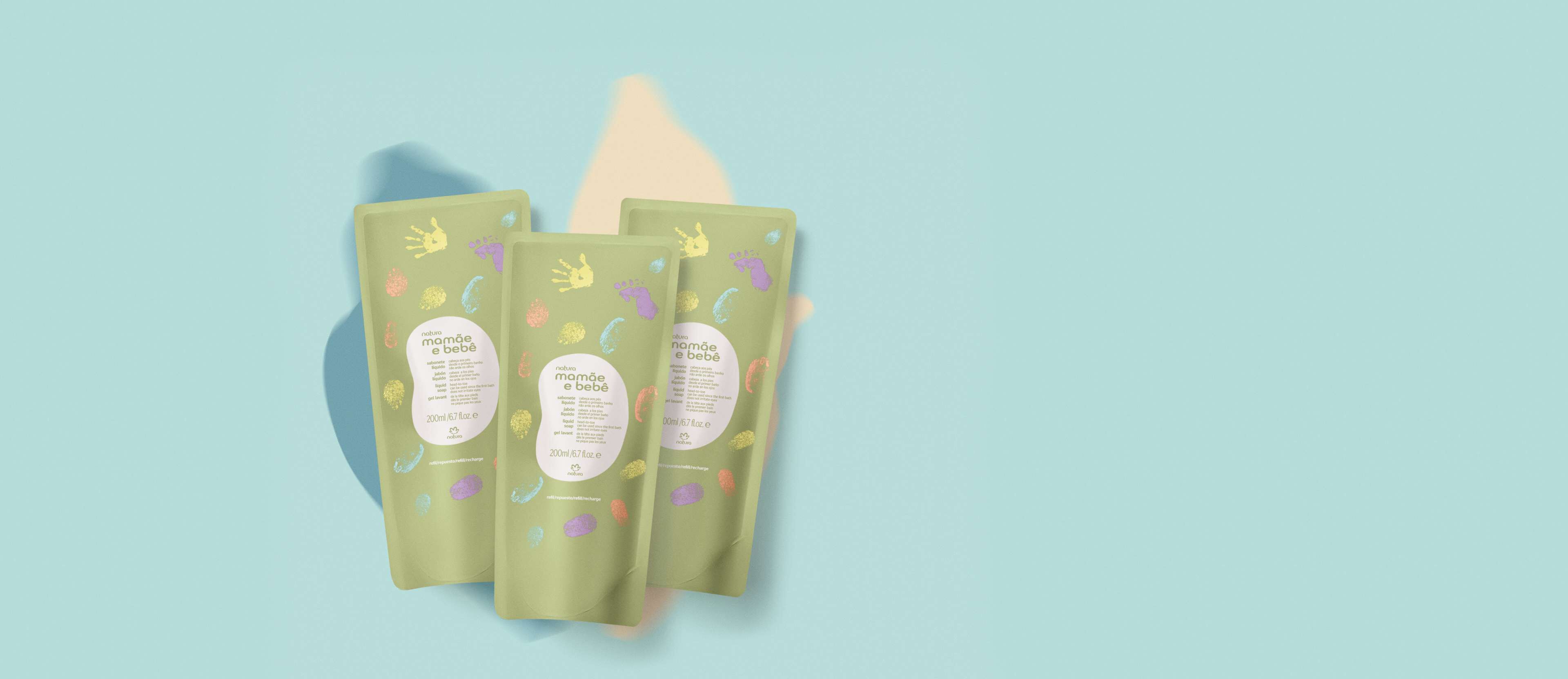 Kit Refil Sabonete Líquido da Cabeça aos Pés Mamãe e Bebê (3 unidades)