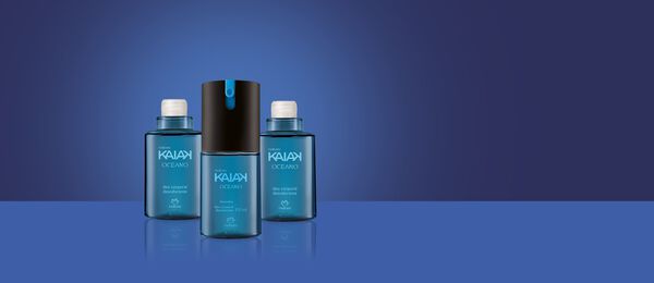 Kit Desodorante Spray Corporal Kaiak Oceano Masculino (3 produtos)