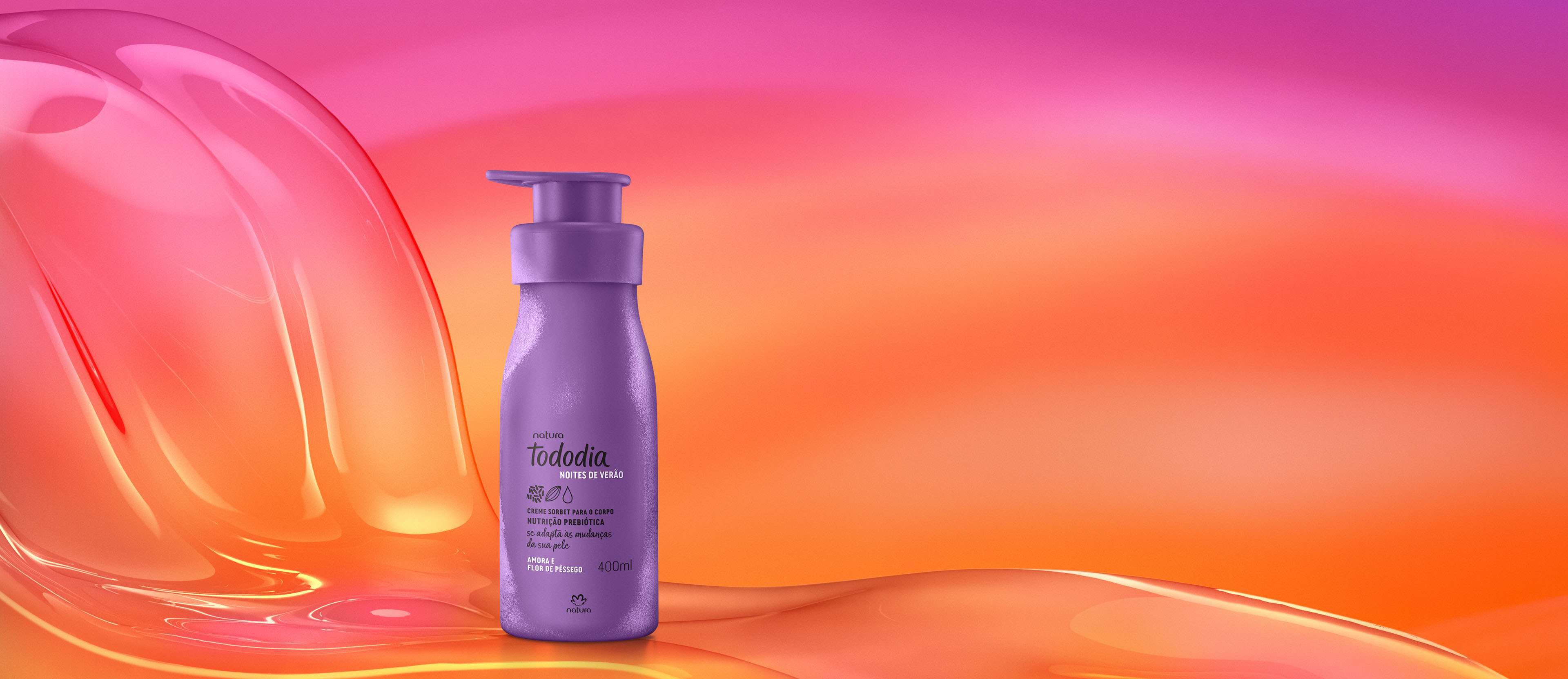 Creme Sorbet Desodorante Nutritivo para o Corpo Tododia Amora e Flor de Pêssego