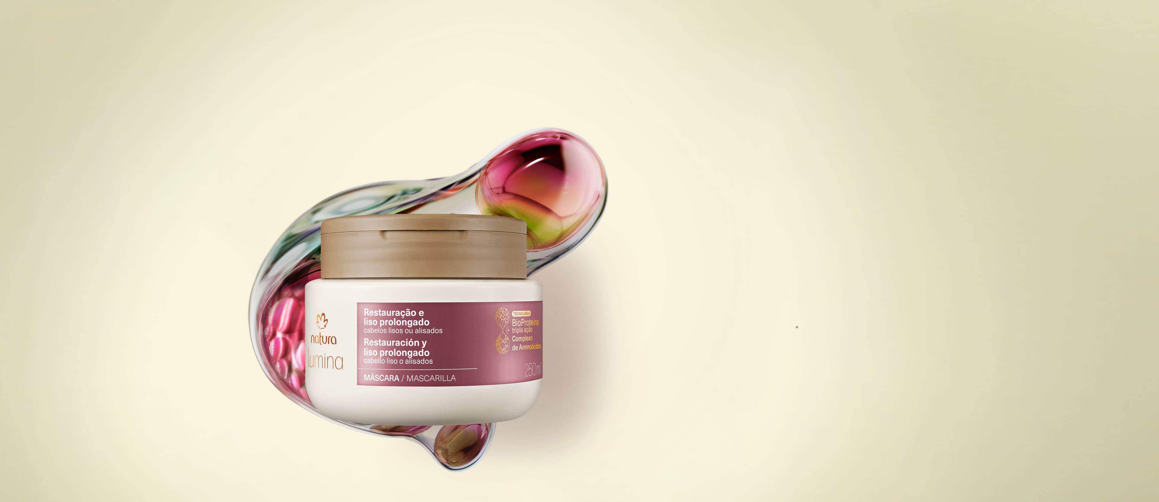 Máscara Lumina Restauradora para Restauração e Liso Prolongado