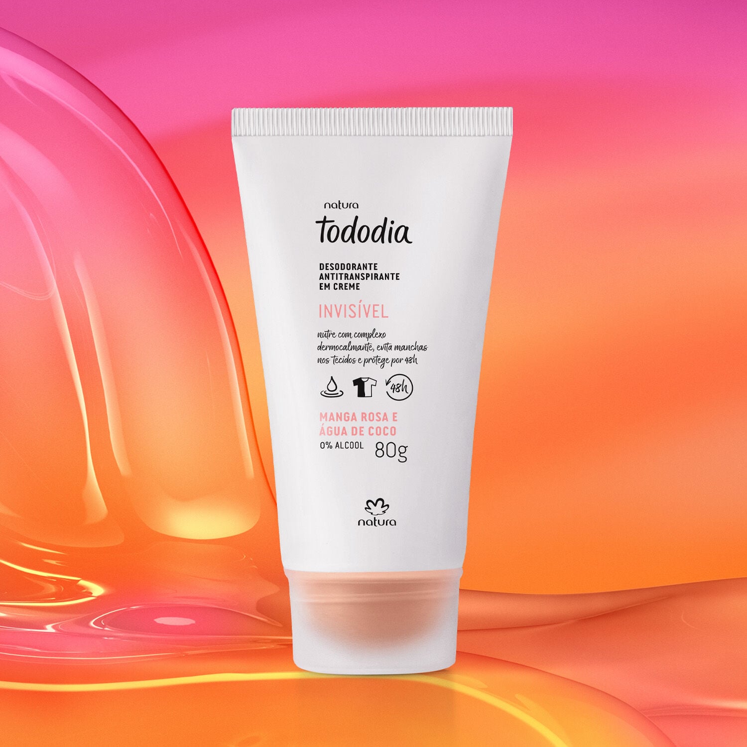 Desodorante Antitranspirante em Creme Tododia Manga Rosa e Água de Coco