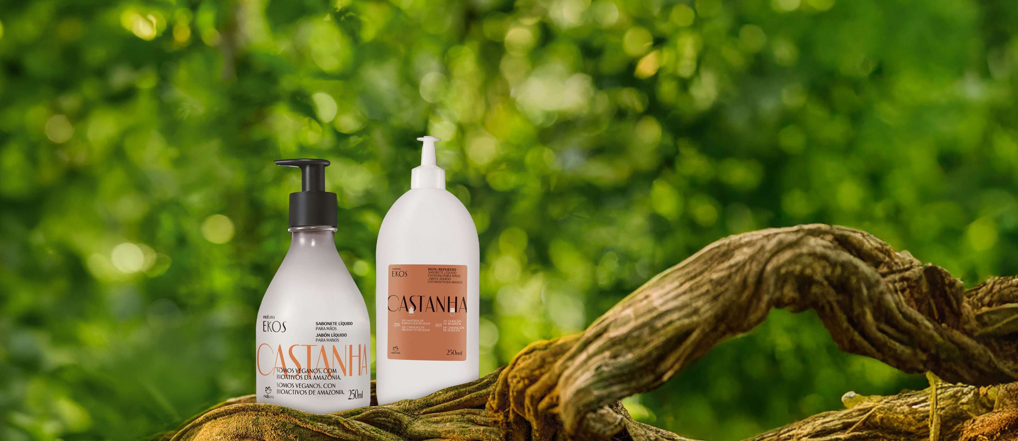 Kit Sabonete Líquido para Mãos Ekos Castanha com Refil