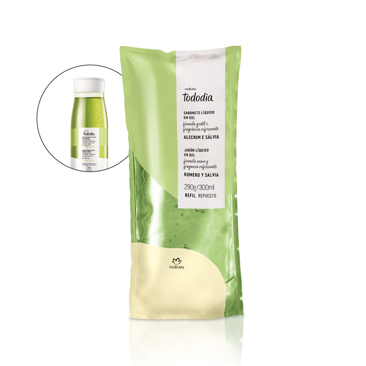 Refil Sabonete Líquido em Gel Tododia Alecrim e Sálvia 300ml Menor preço em Refil Sabonete Líquido em Gel Tododia Alecrim e Sálvia 300ml
