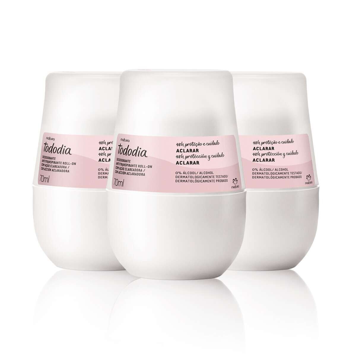 Conjunto Desodorante Antitranspirante Roll-on Tododia Aclarar