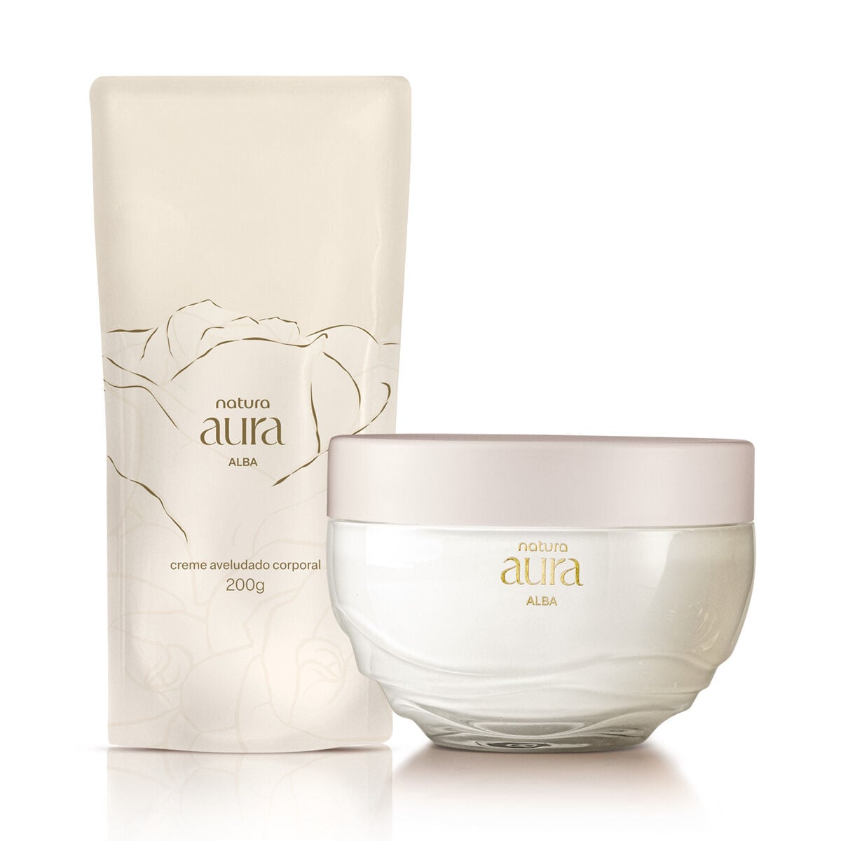 Kit Creme Aveludado Corporal Natura Aura Alba