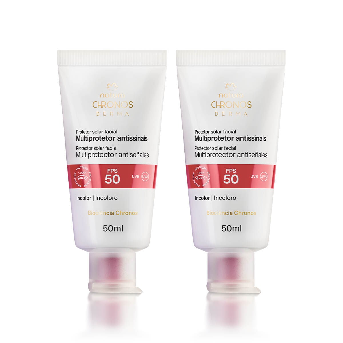 Kit Multiprotetor Facial Antissinais FPS 50 Chronos Derma