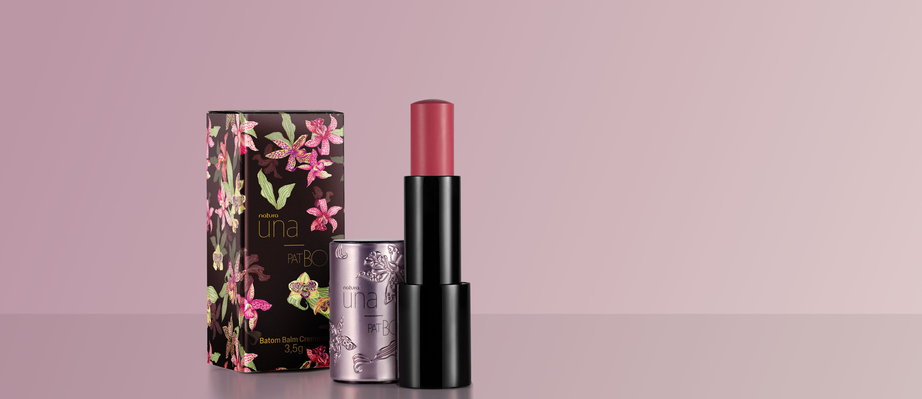 Batom Balm Natura Una e PatBO Coral 5 g