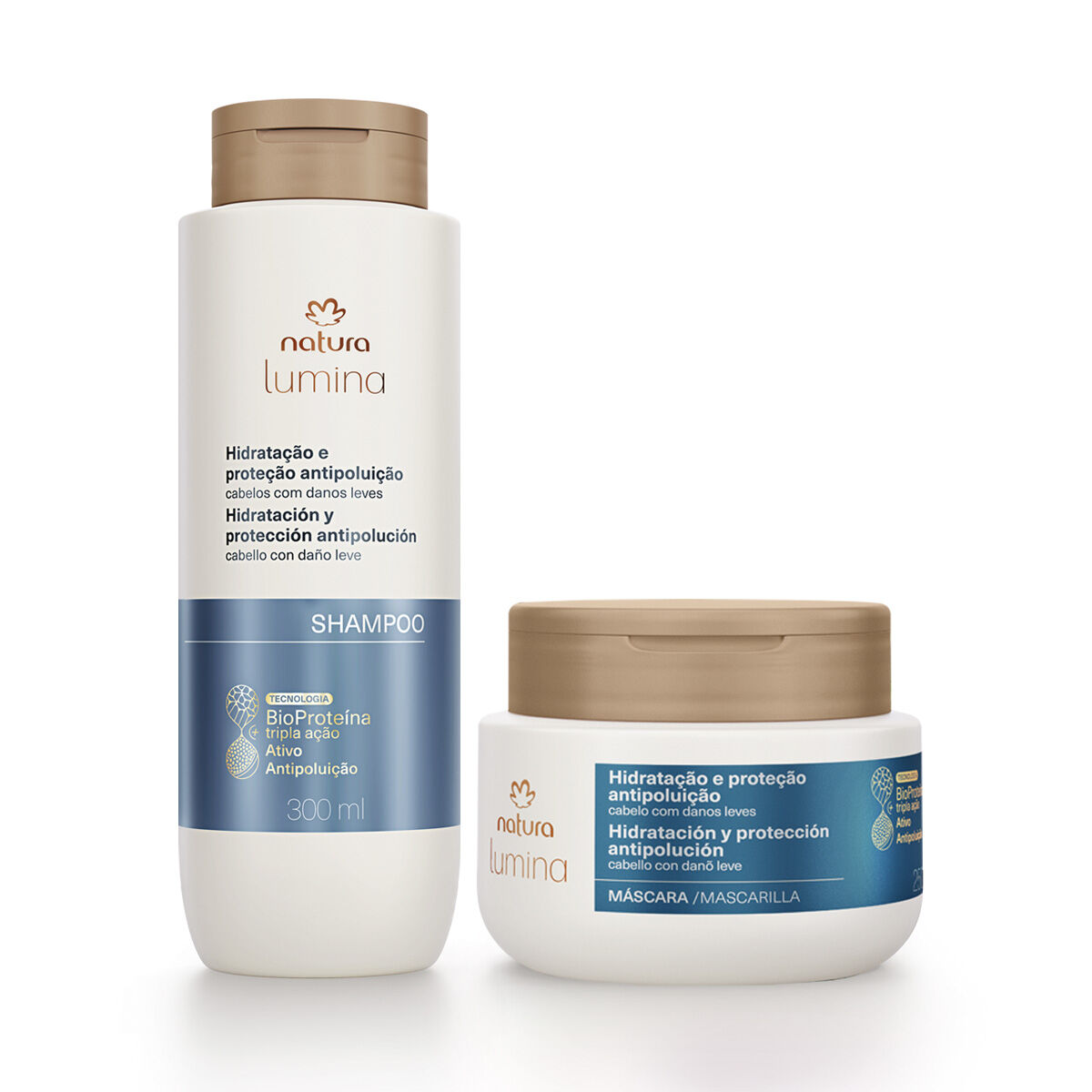 Kit Shampoo e Máscara Hidratacao e Proteção Antipoluicao Lumina