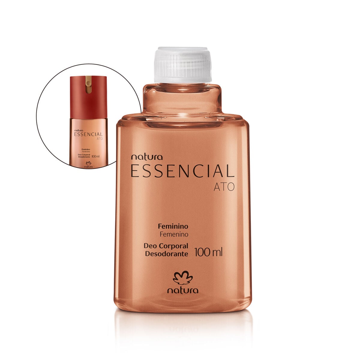 Refil Desodorante Corporal Feminino Essencial Ato 100 ml