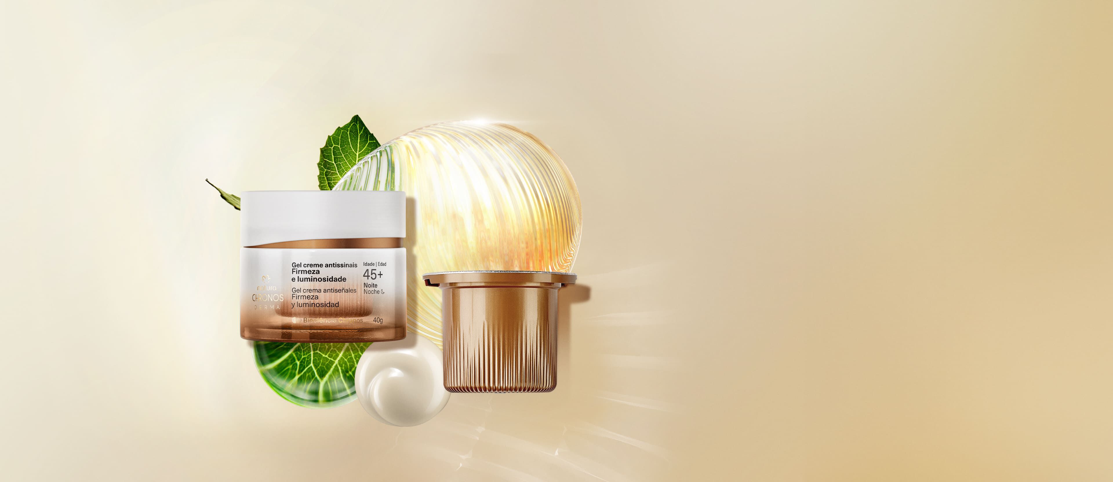 Kit Gel Creme Antissinais 45+ Noite com Refil